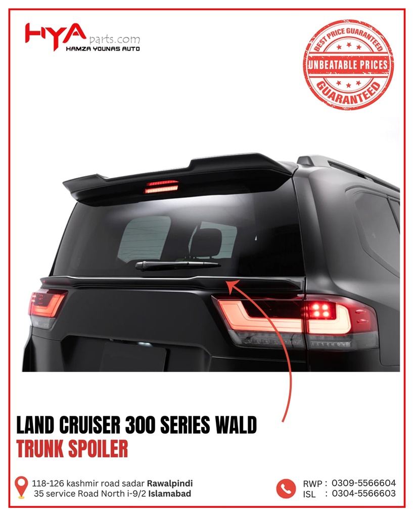 TRUNK SPOILER LAND CRUISER 300 SERIES WALD