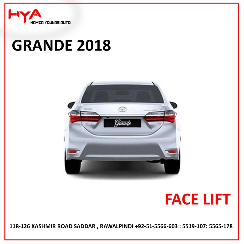 COROLLA GLI 2018 INTO GRANDE 2018 GENUINE