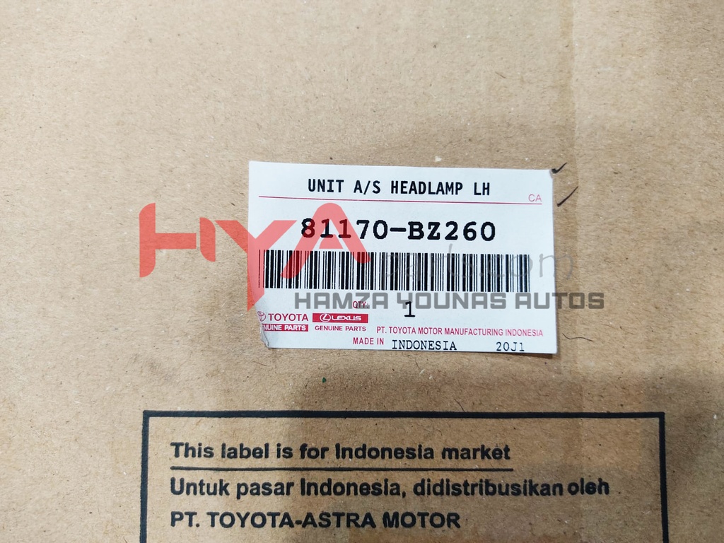 UNIT ASSY, HEADLAMP, LH