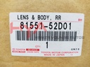 LENS &amp; BODY, REAR COMBINATION LAMP, RH (BACK LIGHT)