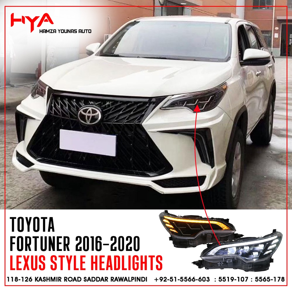 HLS FORTUNER-17-LX [HEAD LAMP SET FORTUNER 2017 - 2021 LEXUS STYLE]