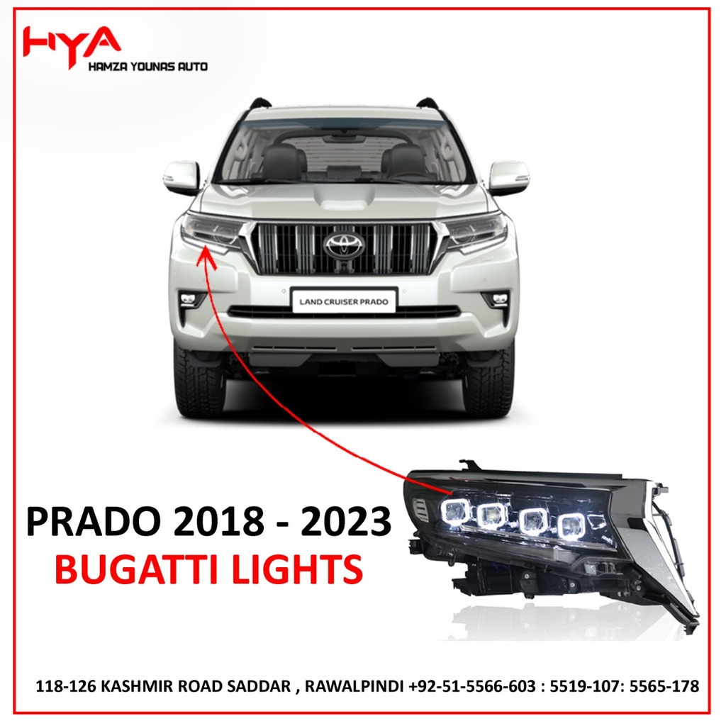 HEAD LAMP SET PRADO 2018 BUGATTI STYLE