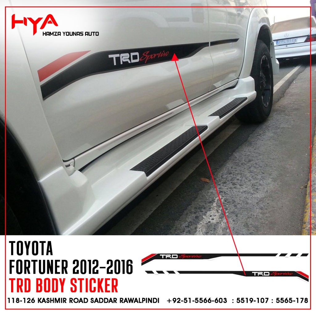 PZ046-0KB15-TM [TRD BODY STICKER FORTUNER 2012 - 2016]