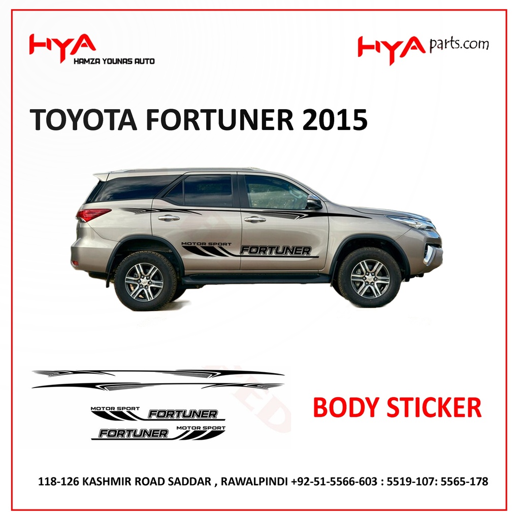 PZ046-0KB46 [BODY STICKER FORTUNER 2015 BLACK]