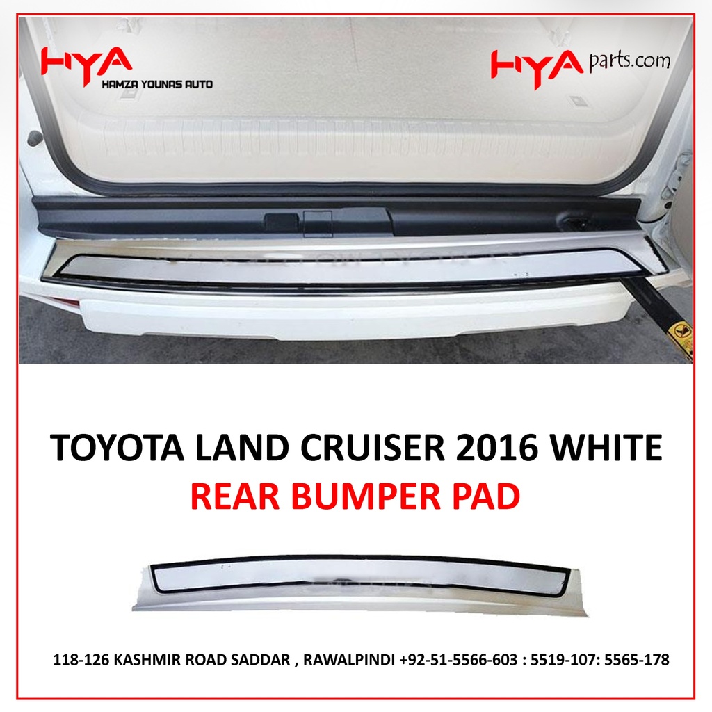 RBP LC-200-16-CH-W [REAR BUMPER PAD LAND CRUISER 2016 WHITE]