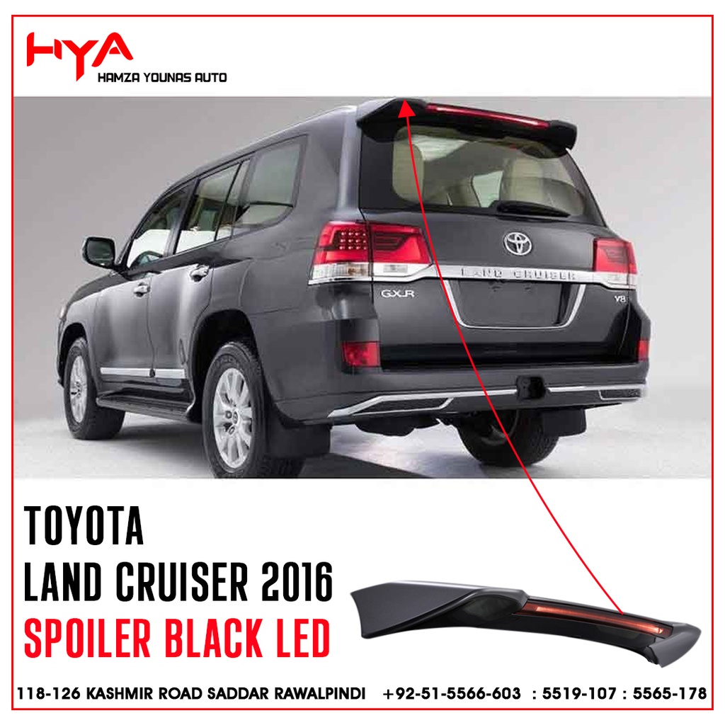 SPOILER FJ-200-TW B REAR TRUNK SPOILER LC 200 SERIES TAIWAN BLACK