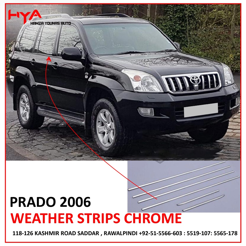 UNCLE 365S-FJ120 [WEATHER STRIPS CHROME PRADO 2006 (6pcs)]