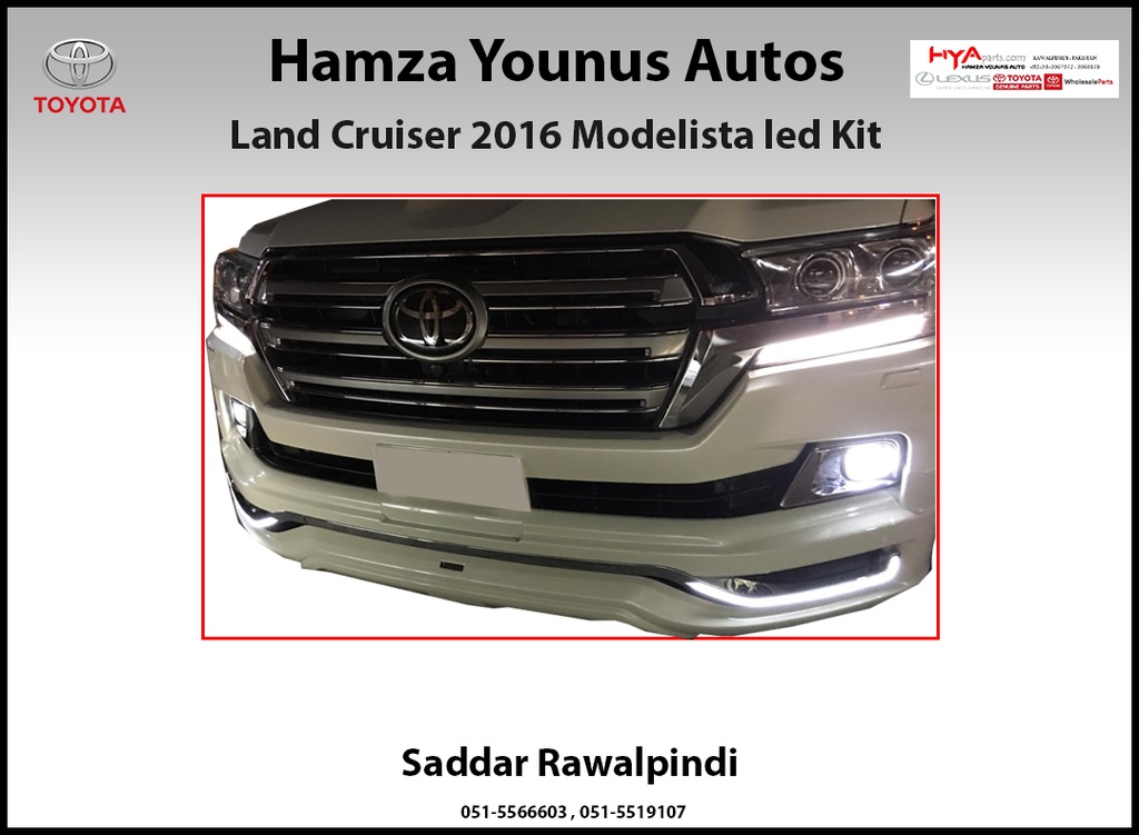 FRONT BUMPER EXTENSION LAND CRUISER  2016 - 2021 MODELISTA  LED 