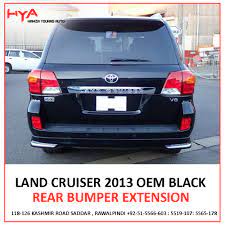 REAR BUMPER EXTENSION LAND CRUISER 2013 OEM BLACK  (SIDE CHROME)