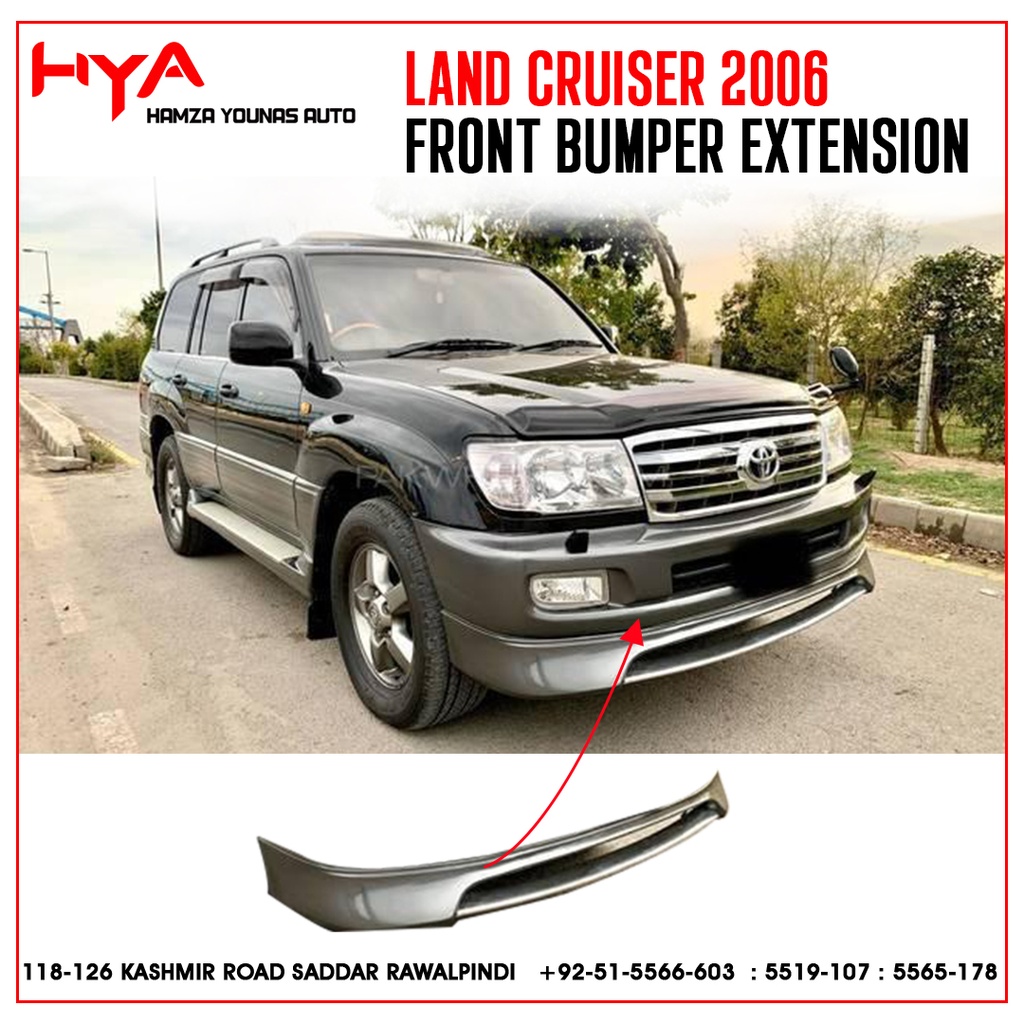 [703-FJ-100-03 G] FRONT BUMPER EXTENSION LAND CRUISER 2006 (GREY)