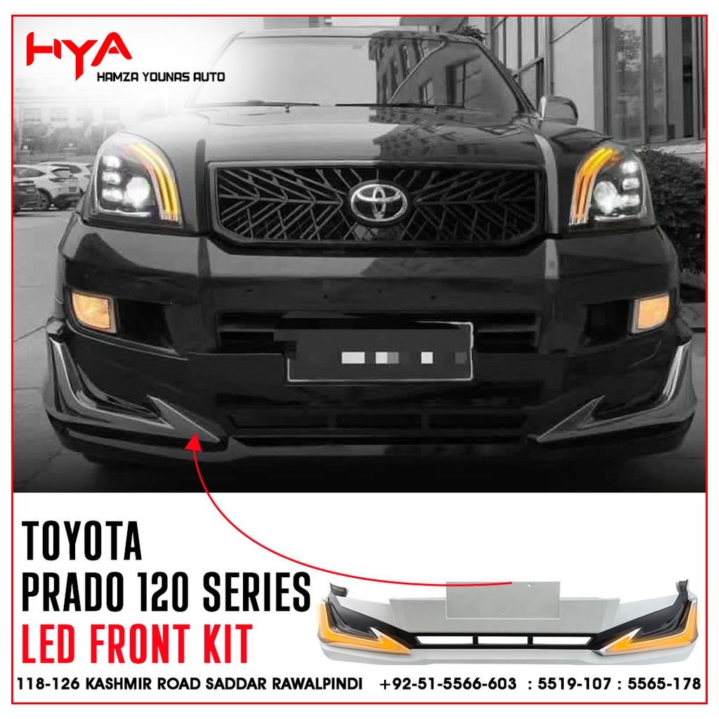 FRONT BUMPER EXTENSION PRADO 120 SERIES V2 LED 