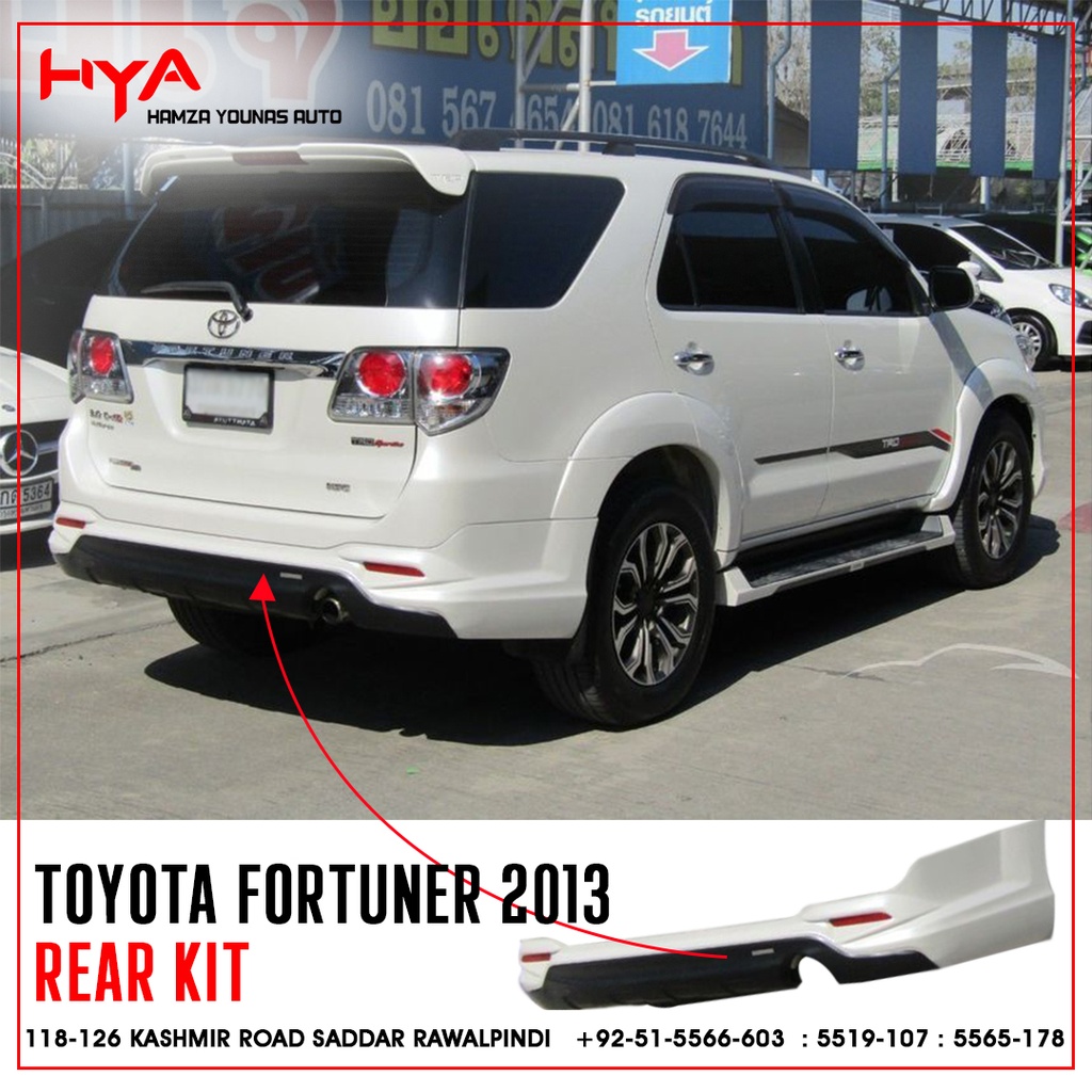 REAR BUMPER EXTENSION FORTUNER 2013