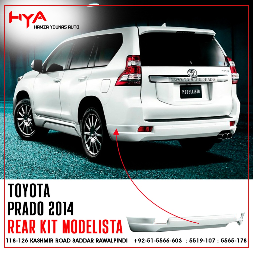 REAR BUMPER EXTENSION PARDO 2014 MODELISTA WHITE 