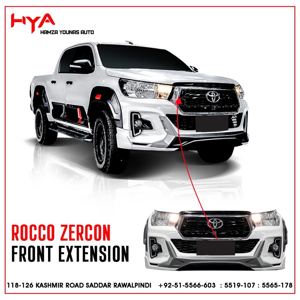 FRONT BUMPER EXTENSION ROCCO ZERCON THAILAND BLACK