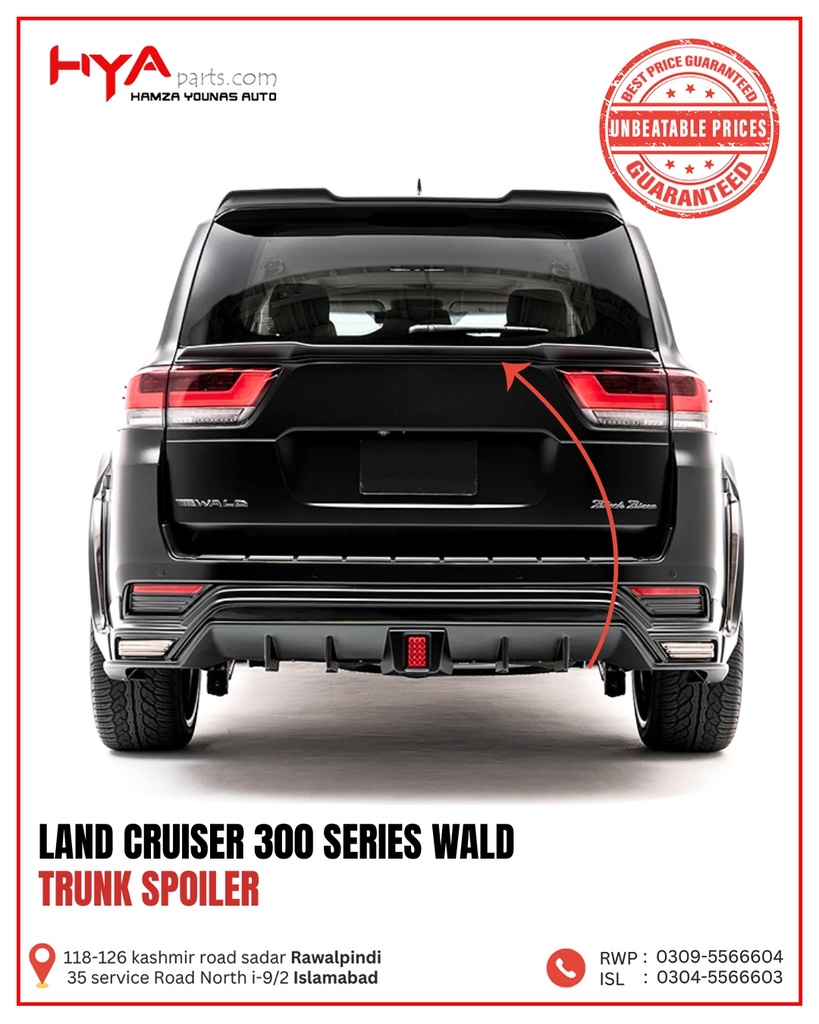 TRUNK SPOILER LAND CRUISER 300 SERIES WALD