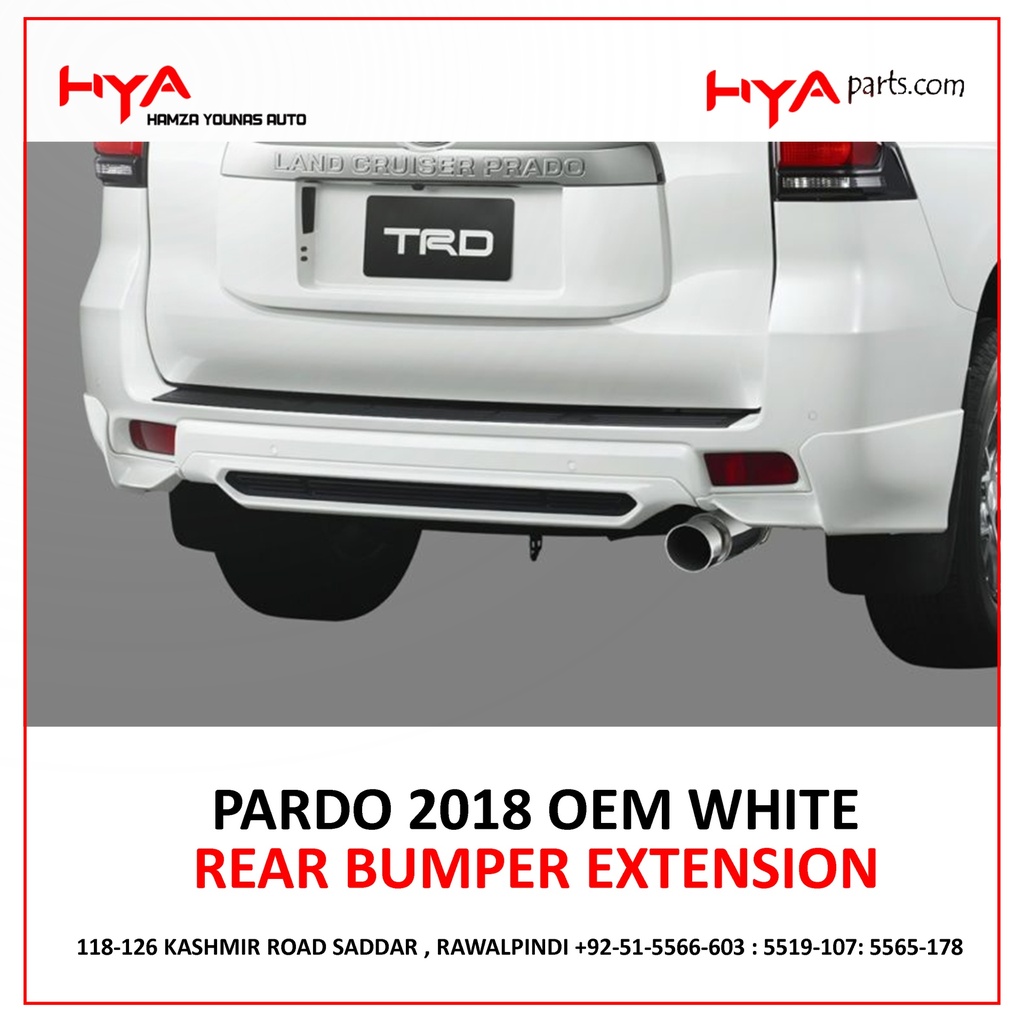 REAR BUMPER EXTENSION PARDO 2018 OEM WHITE 