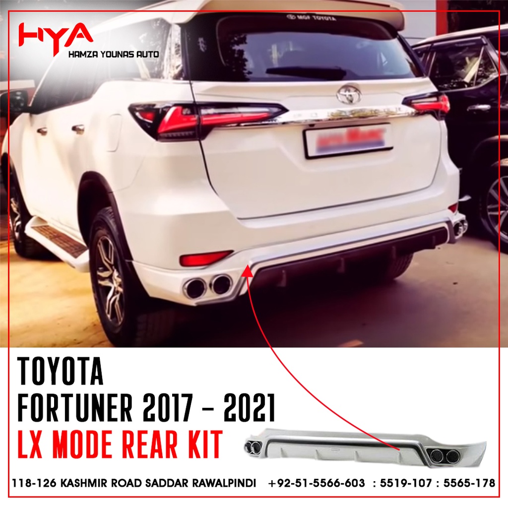 REAR BUMPER KIT FORTUNER 2017 LX MODE