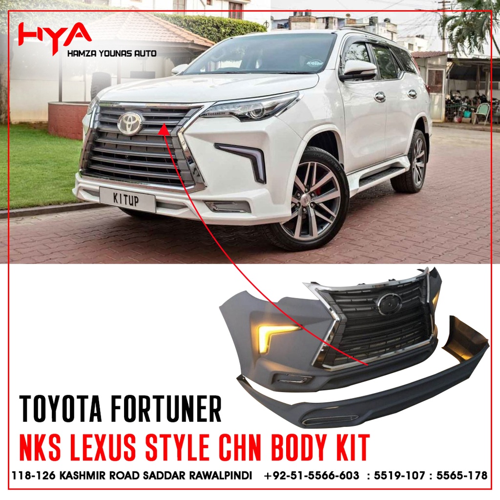 BODY KIT FORTUNER LEXUS V1 (FRONT BACK SIDES)