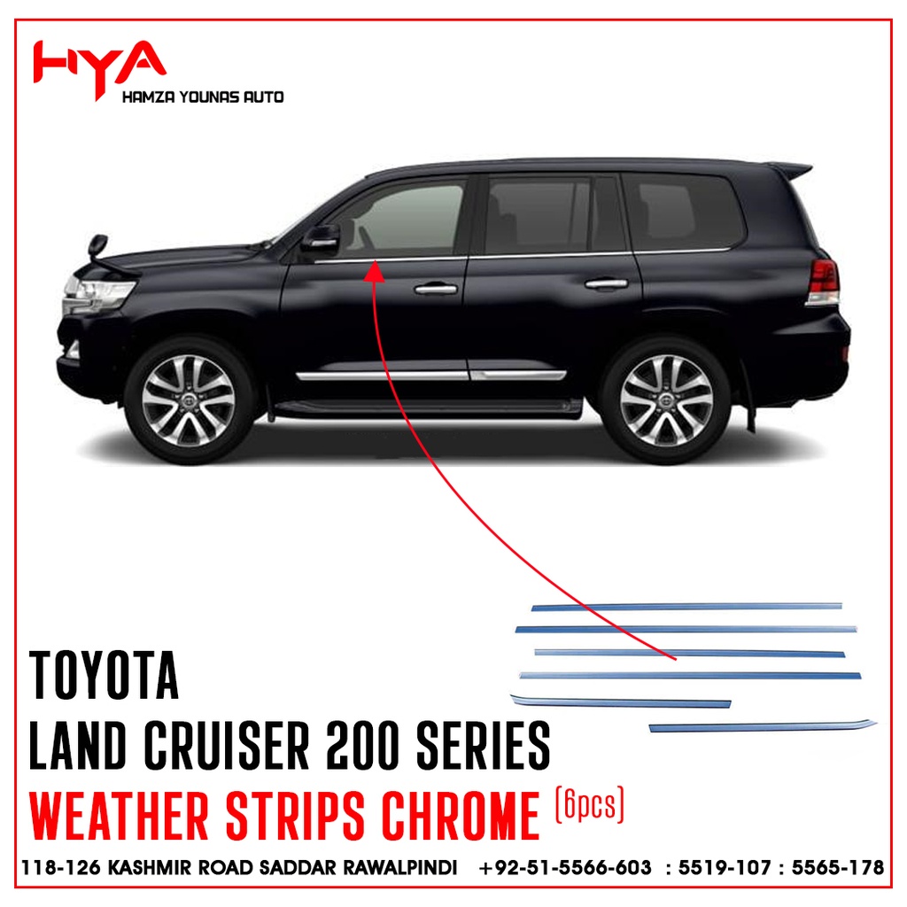 [UNCLE 365S-FJ200] UNCLE 365S-FJ200 [WEATHER STRIPS CHROME LAND CRUSIER 2010 (6pcs)]