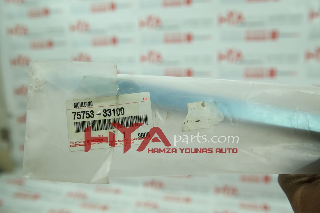 [75753-33100] MOULDING, FRONT DOOR WINDOW FRAME, UPPER RH
