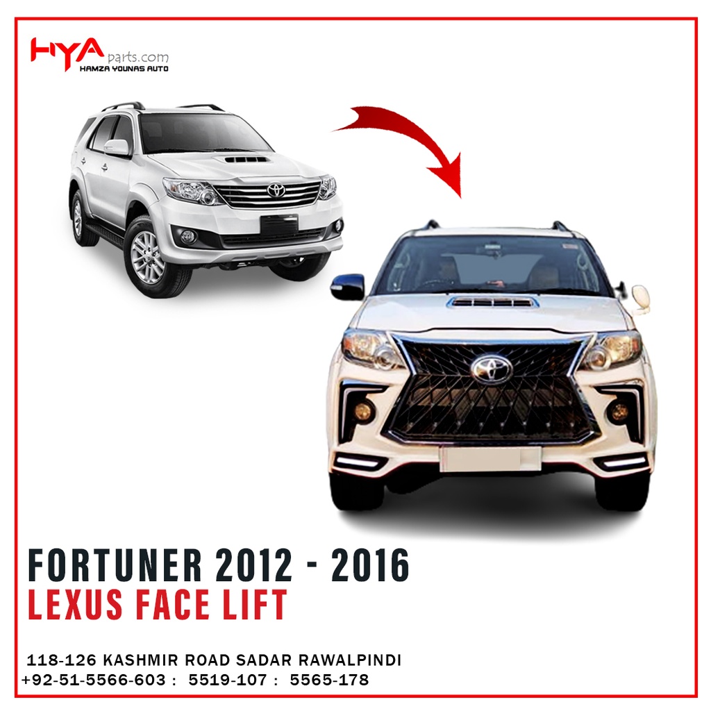 [FL FOR-13 LEXUS] FACE LIFT FORTUNER 2013 IN LEXUS FR &amp; RR