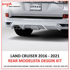 [703A-FJ-200-16 TW B] REAR BUMPER EXTENSION LAND CRUISER 2016 - 2021 MODELISTA BLACK TAIWAN