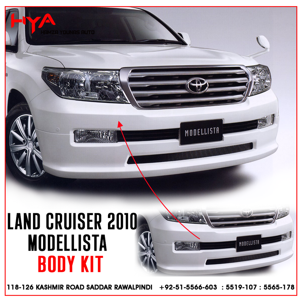 [703-FJ-200-09 M TW - B] FRONT BUMPER EXTENSION LAND CRUISER 2009 MODELISTA BLACK 